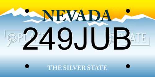 249JUB Nevada License Plate
