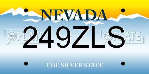 249ZLS Nevada License Plate