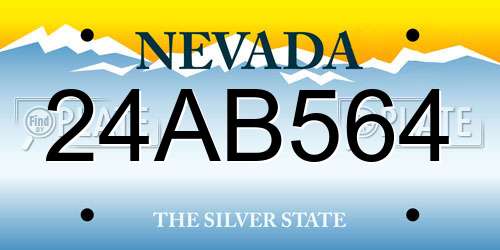 24AB564 Nevada License Plate