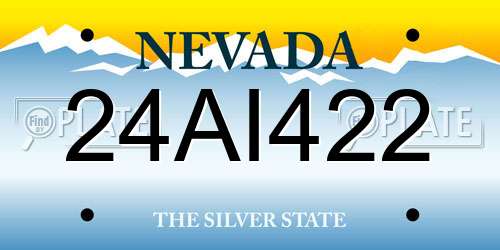 24AI422 Nevada License Plate