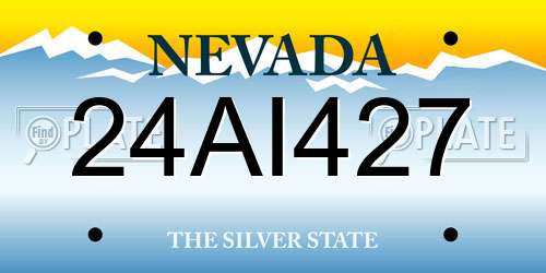 24AI427 Nevada License Plate