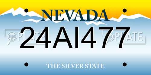 24AI477 Nevada License Plate