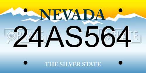 24AS564 Nevada License Plate