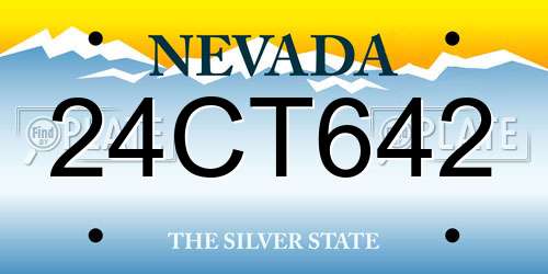 24CT642 Nevada License Plate