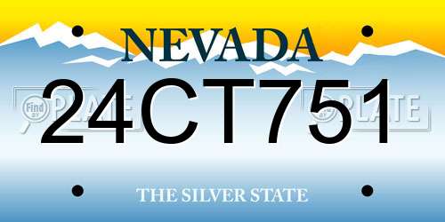 24CT751 Nevada License Plate