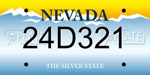24D321 Nevada License Plate