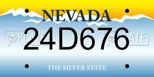 24D676 Nevada License Plate