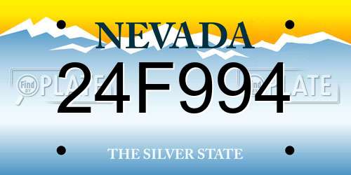 24F994 Nevada License Plate