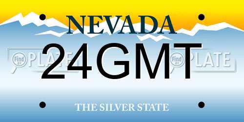 24GMT Nevada License Plate