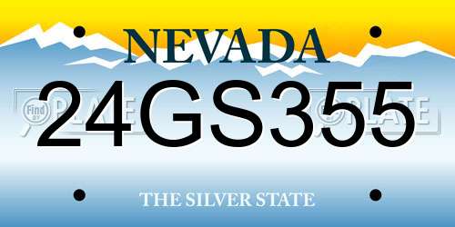 24GS355 Nevada License Plate