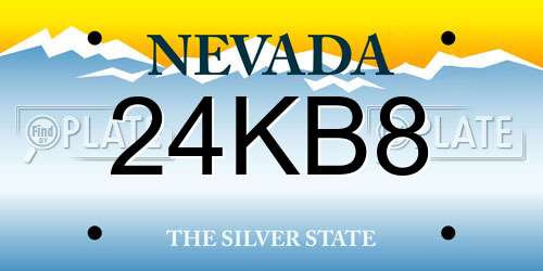 24KB8 Nevada License Plate