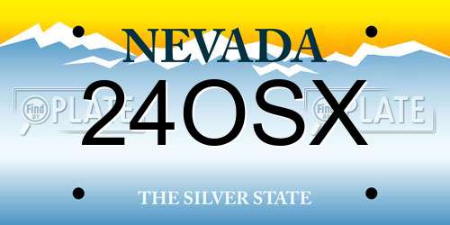 24OSX Nevada License Plate