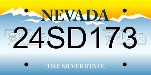 24SD173 Nevada License Plate