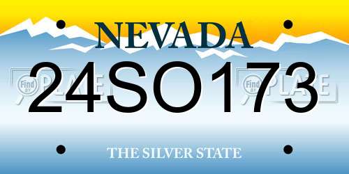 24SO173 Nevada License Plate