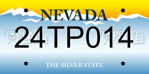 24TP014 Nevada License Plate