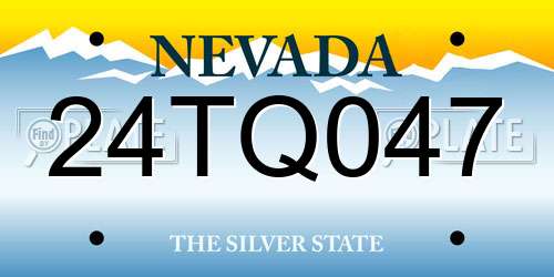 24TQ047 Nevada License Plate