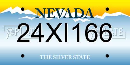 24XI166 Nevada License Plate