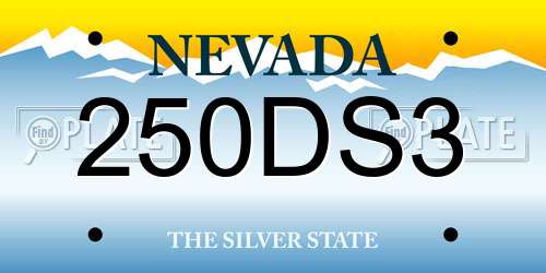 250DS3 Nevada License Plate