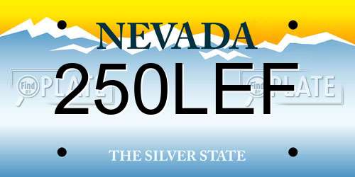 250LEF Nevada License Plate