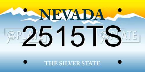 2515TS Nevada License Plate