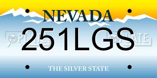 251LGS Nevada License Plate