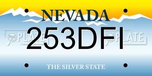 253DFI Nevada License Plate