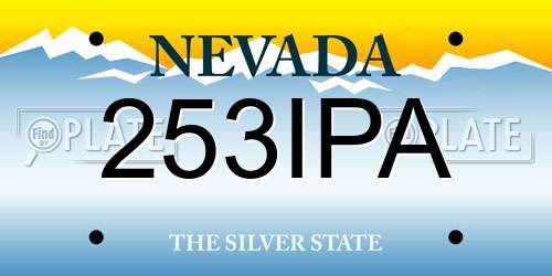 253IPA Nevada License Plate