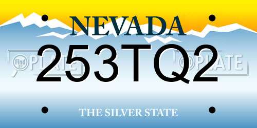 253TQ2 Nevada License Plate