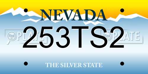 253TS2 Nevada License Plate