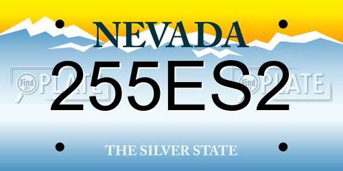 255ES2 Nevada License Plate