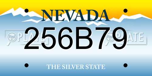 256B79 Nevada License Plate