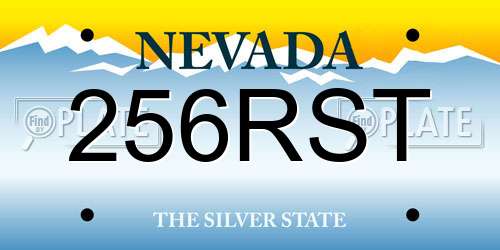 256RST Nevada License Plate