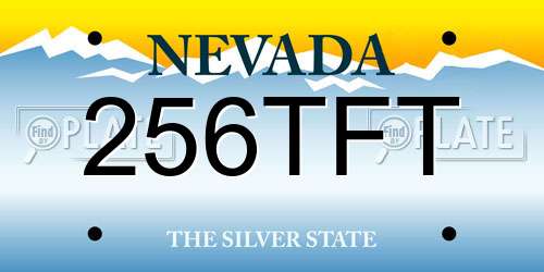256TFT Nevada License Plate