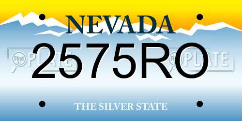2575RO Nevada License Plate