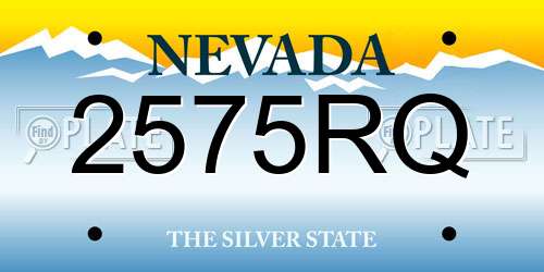 2575RQ Nevada License Plate