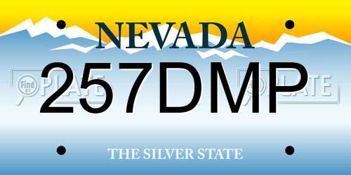 257DMP Nevada License Plate