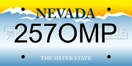 257OMP Nevada License Plate