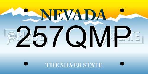 257QMP Nevada License Plate