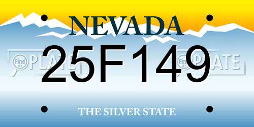 25F149 Nevada License Plate
