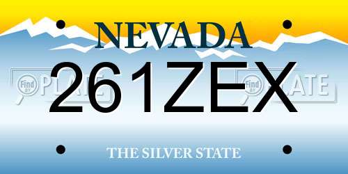 261ZEX Nevada License Plate