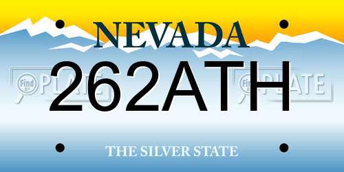 262ATH Nevada License Plate