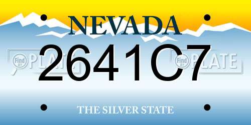 2641C7 Nevada License Plate