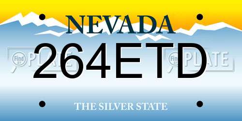 264ETD Nevada License Plate