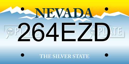 264EZD Nevada License Plate