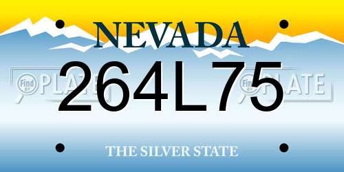 264L75 Nevada License Plate