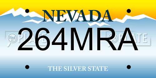 264MRA Nevada License Plate