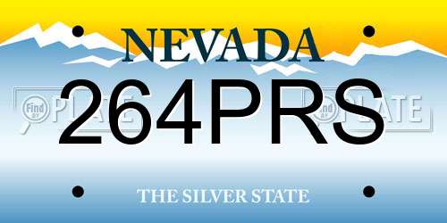 264PRS Nevada License Plate