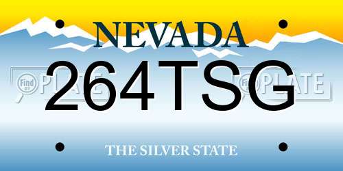 264TSG Nevada License Plate