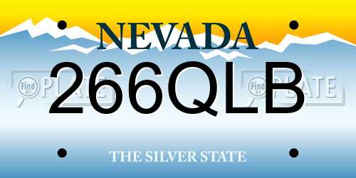 266QLB Nevada License Plate