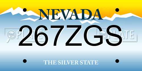 267ZGS Nevada License Plate